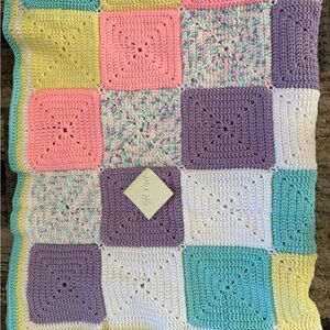 Colorful Patchwork Crochet Blanket